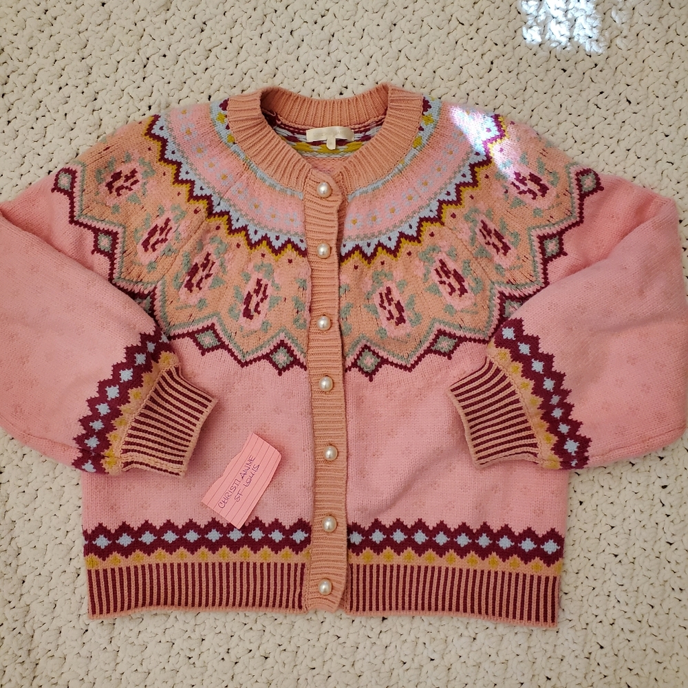 Loveshack Fancy sz XL honeypie cardigan sweater